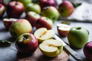 Harvest apples ready to eat