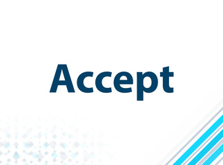 Accept Modern Flat Design Blue Abstract Background