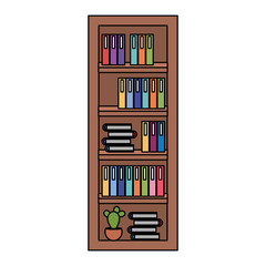 library shelving isolated icon