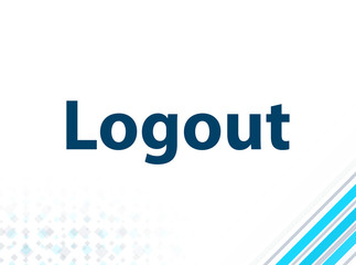 Logout Modern Flat Design Blue Abstract Background