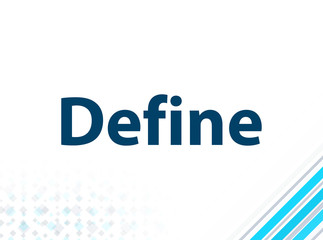 Define Modern Flat Design Blue Abstract Background