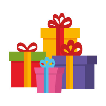 gifts boxes presents icons