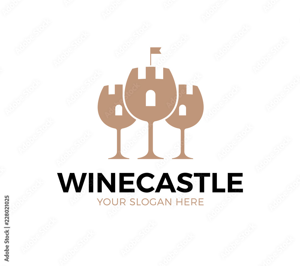 Wall mural Wine Castle Logo