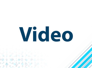 Video Modern Flat Design Blue Abstract Background