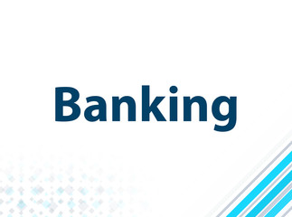 Banking Modern Flat Design Blue Abstract Background