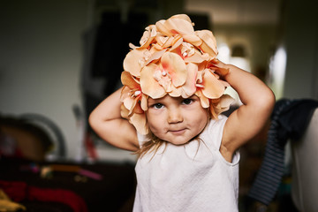 Baby flower hat