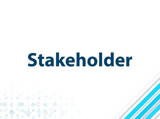 Stakeholder Modern Flat Design Blue Abstract Background