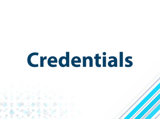 Credentials Modern Flat Design Blue Abstract Background