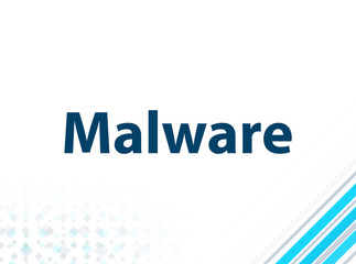 Malware Modern Flat Design Blue Abstract Background