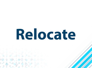 Relocate Modern Flat Design Blue Abstract Background