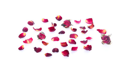 red rose tea isolated on white background