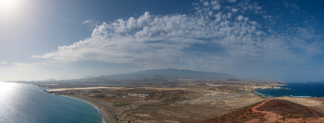 Panorama view of Tenerife Island - aerial landscape