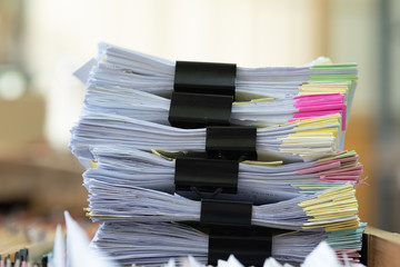 Important documents placed on a desk in the office.