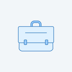 briefcase 2 colored line icon. Simple dark and light blue element illustration. briefcase concept outline symbol design from education set