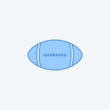 Football balls 2 colored line icon. Simple dark and light blue element illustration. Football balls concept outline symbol design from education set