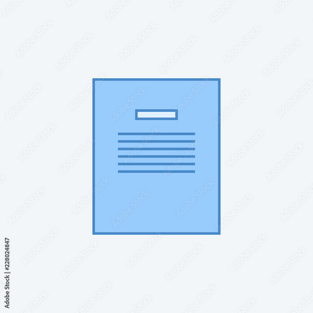 Aufkleber notebook 2 colored line icon. simple dark and light blue element illustration. notebook concept outl