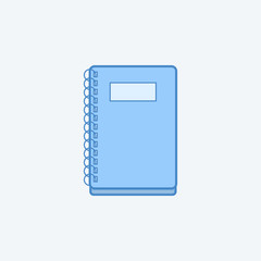 notebook 2 colored line icon. Simple dark and light blue element illustration. notebook concept outline symbol design from education set