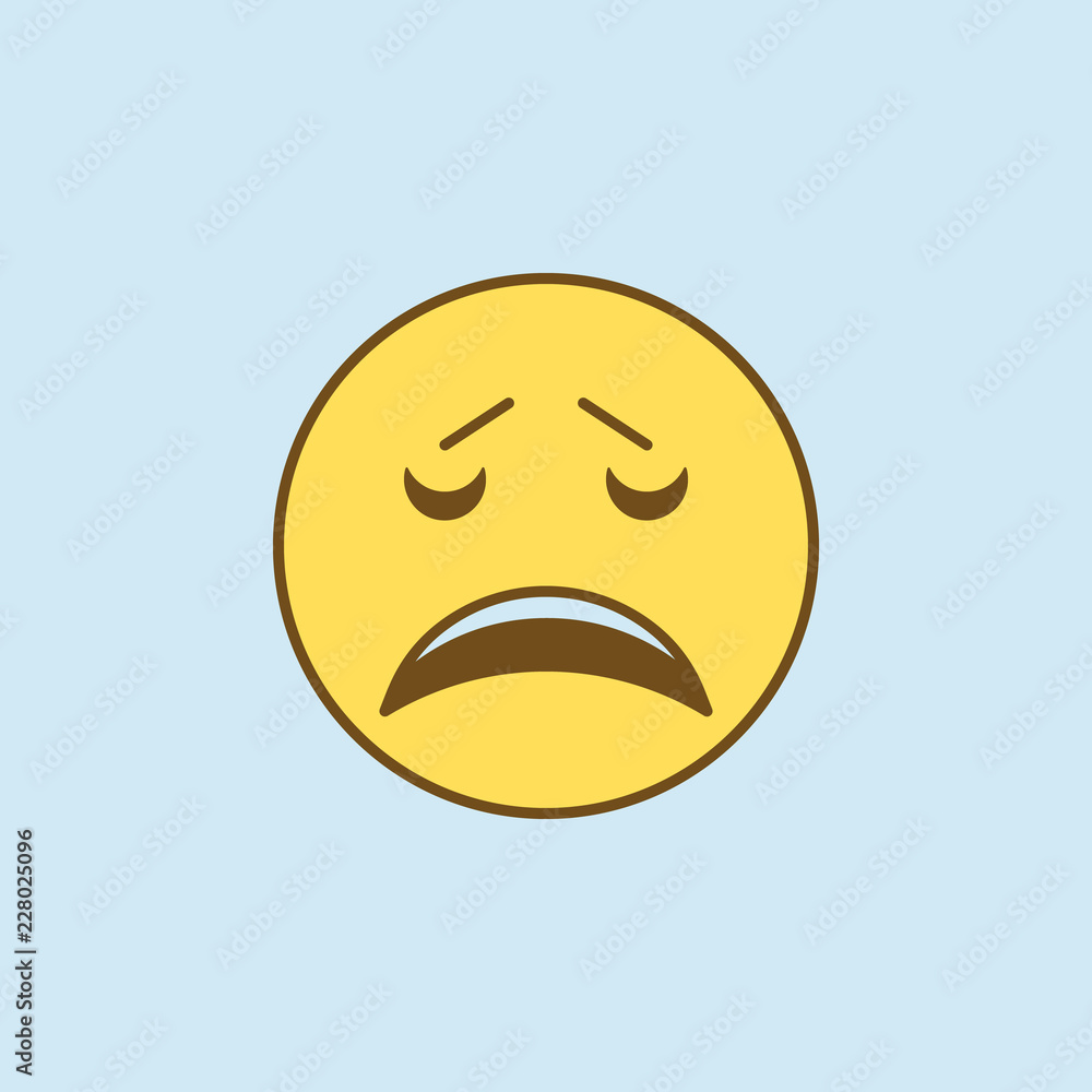Poster vexation 2 colored line icon. simple yellow and brown element illustration. vexation concept outline
