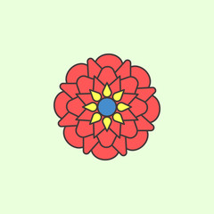 abstract type of flowers color Line Icon