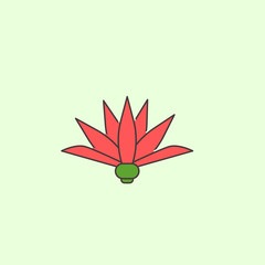 abstract type of flowers color Line Icon