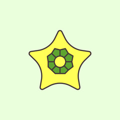 abstract type of flowers color Line Icon