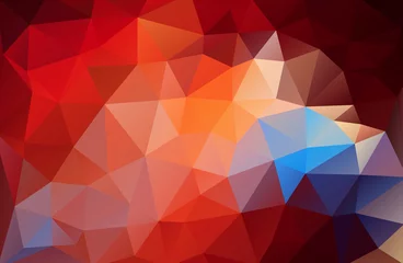 Selbstklebende Fototapeten Flat red triangle bright red and blue gradient background © igor_shmel