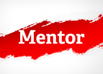Mentor Red Brush Abstract Background Illustration