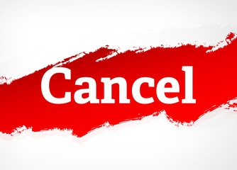 Cancel Red Brush Abstract Background Illustration