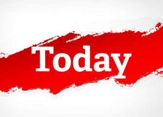 Today Red Brush Abstract Background Illustration