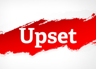 Upset Red Brush Abstract Background Illustration