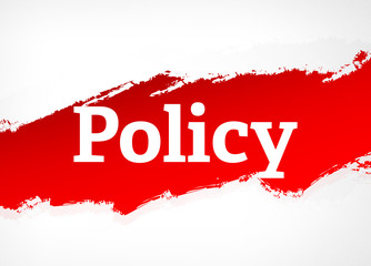 Policy Red Brush Abstract Background Illustration