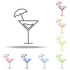 tropical cocktail icon. Elements of Alcohol drink in multi colored icons. Simple icon for websites, web design, mobile app, info graphics