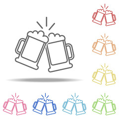 beer mugs icon. Elements of Alcohol drink in multi colored icons. Simple icon for websites, web design, mobile app, info graphics