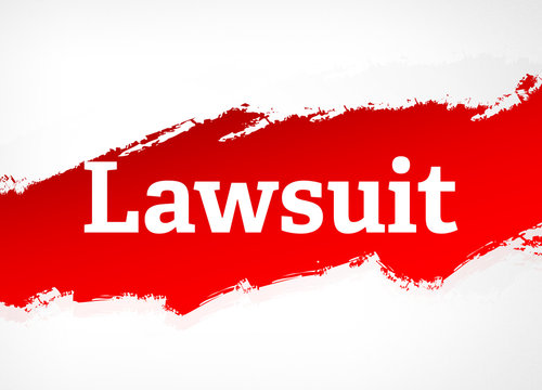 Lawsuit Red Brush Abstract Background Illustration