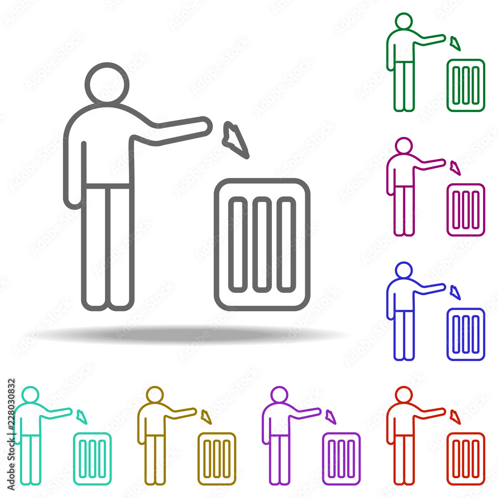Poster environment protection outline icon. elements of ecology in multi color style icons. simple icon for