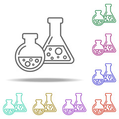 chemicals reaction outline icon. Elements of Ecology in multi color style icons. Simple icon for websites, web design, mobile app, info graphics