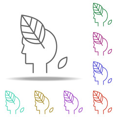 think green outline icon. Elements of Ecology in multi color style icons. Simple icon for websites, web design, mobile app, info graphics