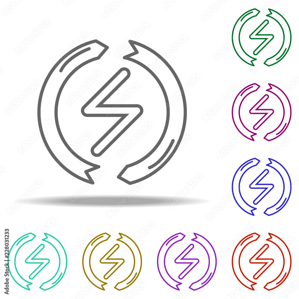 Aufkleber renewable energy outline icon. elements of ecology in multi color style icons. simple icon for websi