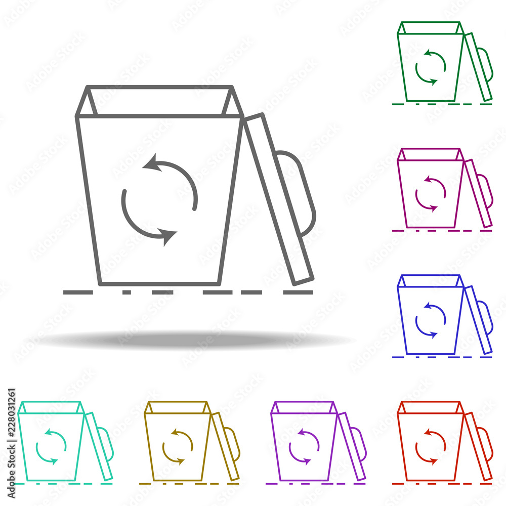 Aufkleber recycling outline icon. elements of ecology in multi color style icons. simple icon for websites, we