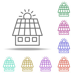 low energy house outline icon. Elements of Ecology in multi color style icons. Simple icon for websites, web design, mobile app, info graphics