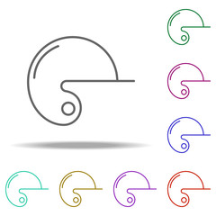 baseball helmet outline icon. Elements of Sport in multi color style icons. Simple icon for websites, web design, mobile app, info graphics