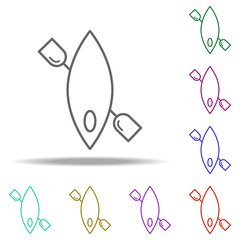 kayak outline icon. Elements of Sport in multi color style icons. Simple icon for websites, web design, mobile app, info graphics