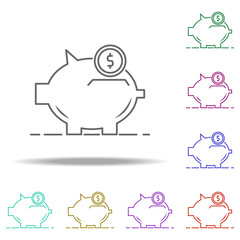 piggy bank outline icon. Elements of Banking & Finance in multi color style icons. Simple icon for websites, web design, mobile app, info graphics