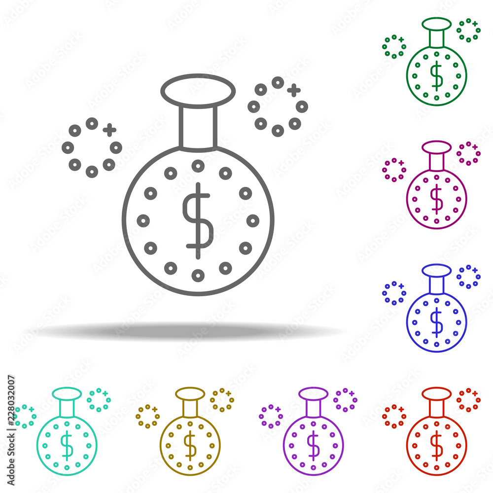 Aufkleber smart solutions outline icon. elements of banking & finance in multi color style icons. simple icon 