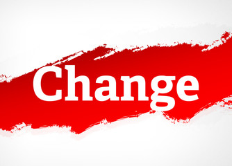 Change Red Brush Abstract Background Illustration