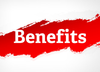 Benefits Red Brush Abstract Background Illustration