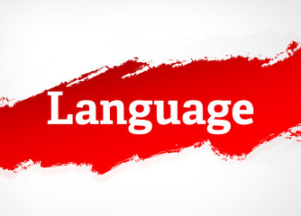 Language Red Brush Abstract Background Illustration