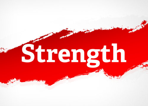 Strength Red Brush Abstract Background Illustration