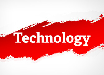 Technology Red Brush Abstract Background Illustration