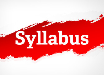 Syllabus Red Brush Abstract Background Illustration